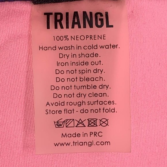 Triangl Delphine Neoprene Scuba Swimwear Navy Blue Floral Bikini Bottom Size M - Picture 8 of 11